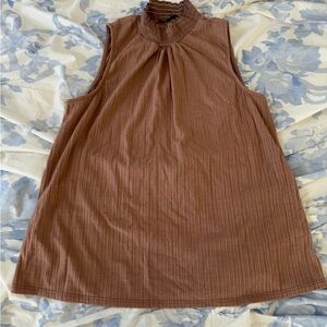 Sleeveless Brown Top